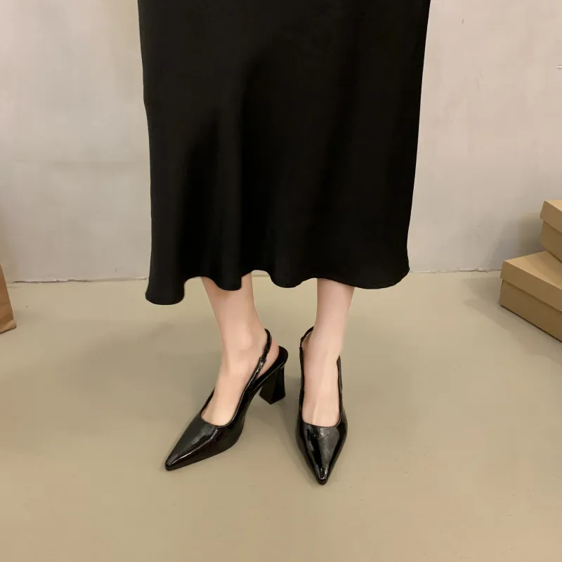 CZRSK Chunky Heel High Heels Women's-11