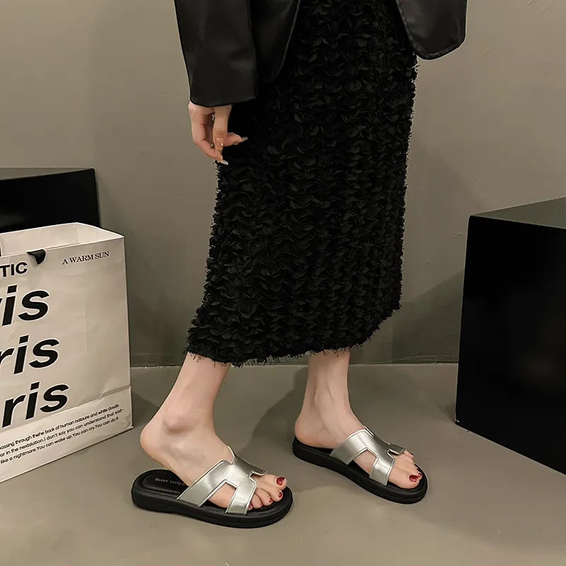 CZRSK Quiet Slip Resistant Abrasion Resistant Slide Slippers Women's-12