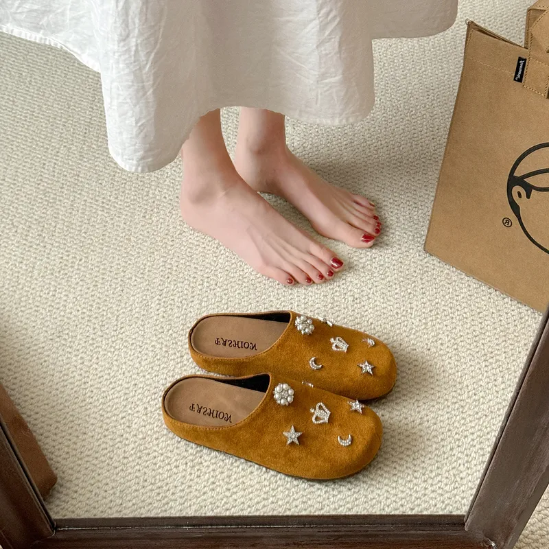 CZRSK Abrasion Resistant Slip Resistant Quiet Closed Toe Slippers Women's-14