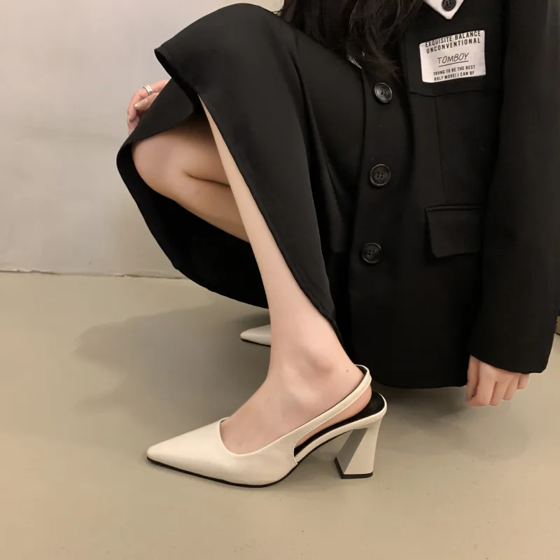 CZRSK Chunky Heel High Heels Women's-5