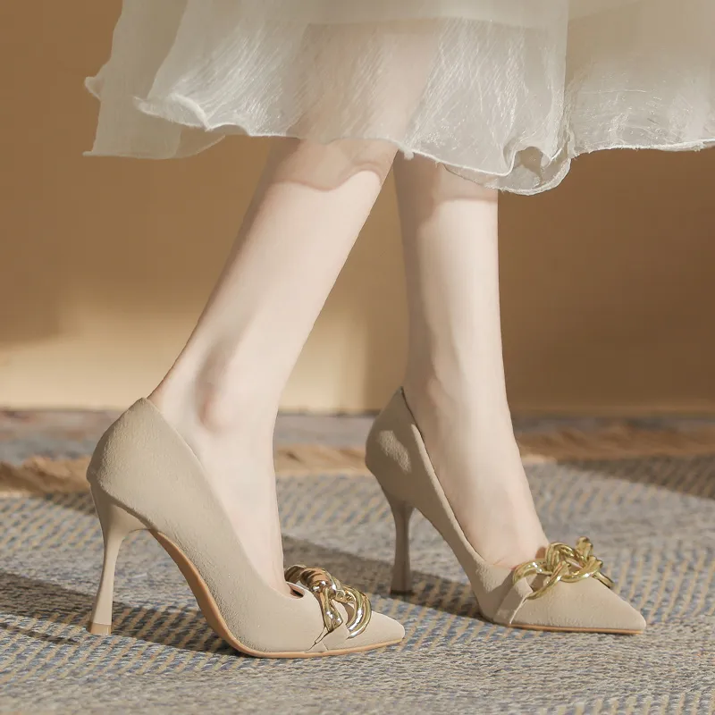 CZRSK Slim Heel High Heels 9CM Women's-6