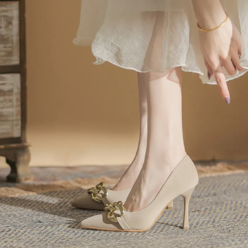 CZRSK Slim Heel High Heels 9CM Women's-5