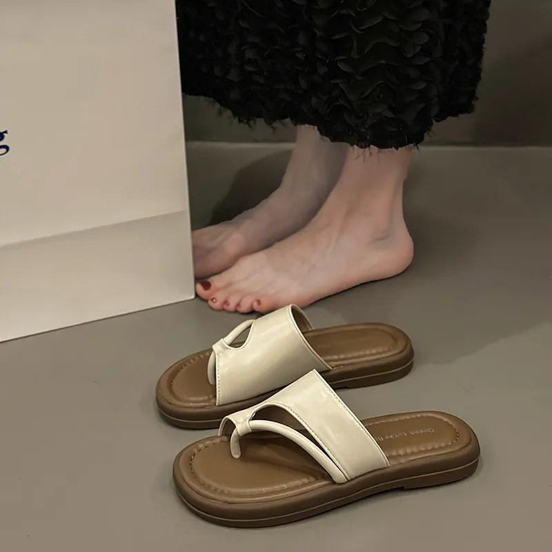 CZRSK Quiet Abrasion Resistant Slip Resistant Flip Flops Women's-17