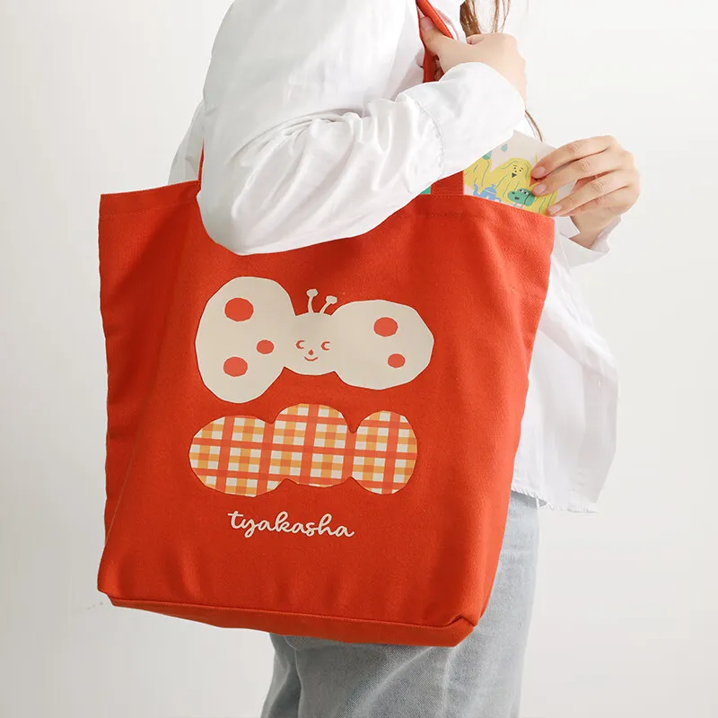 KOKUYO ×Taka Sha Collaboration Polyester Handbag Shoulder Bag Regular Unisex Beige/Red-13
