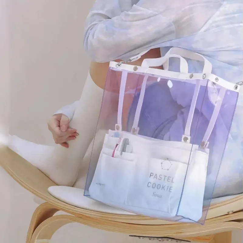 KOKUYO PVC Tote Bag Shopping Bag Shoulder Bags Handbags Regular Unisex Multicolor-6