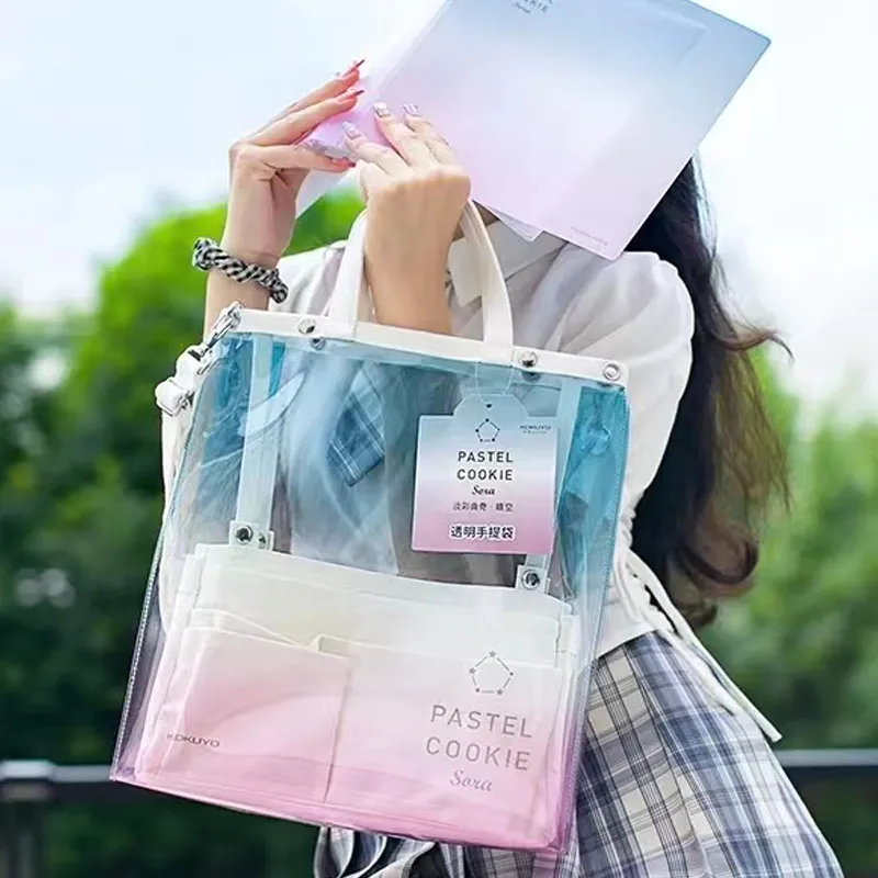 KOKUYO PVC Tote Bag Shopping Bag Shoulder Bags Handbags Regular Unisex Multicolor-19