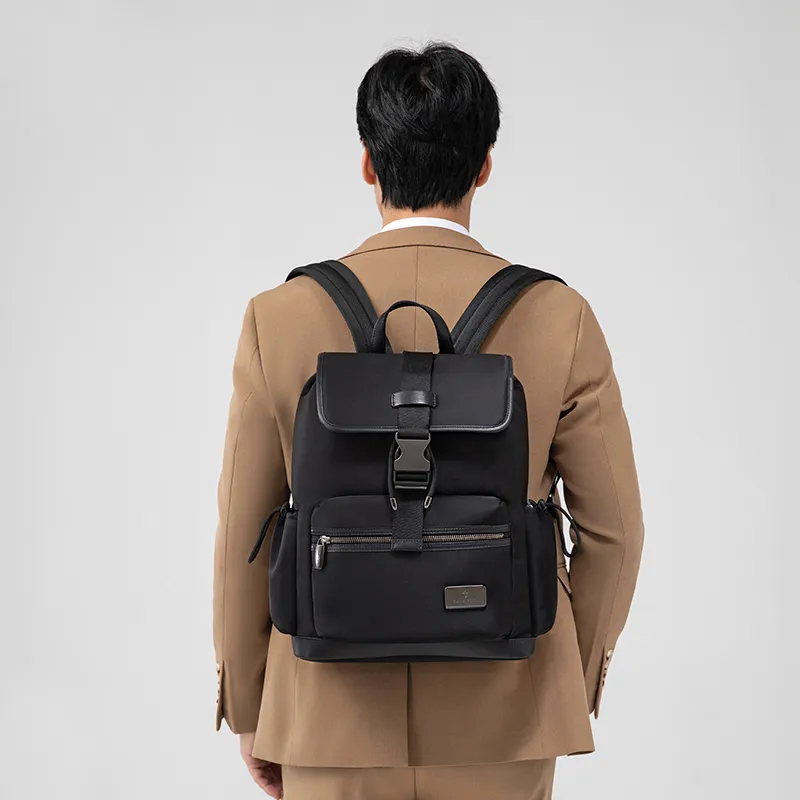 Cuneiform Microfiber Convertible Backpack Regular Unisex Black-3