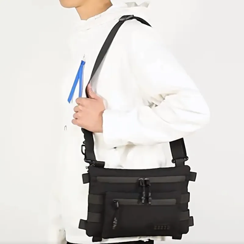 OZUKO Oxford Shoulder Bag Crossbody Bag Regular Unisex Black/Camouflage-4