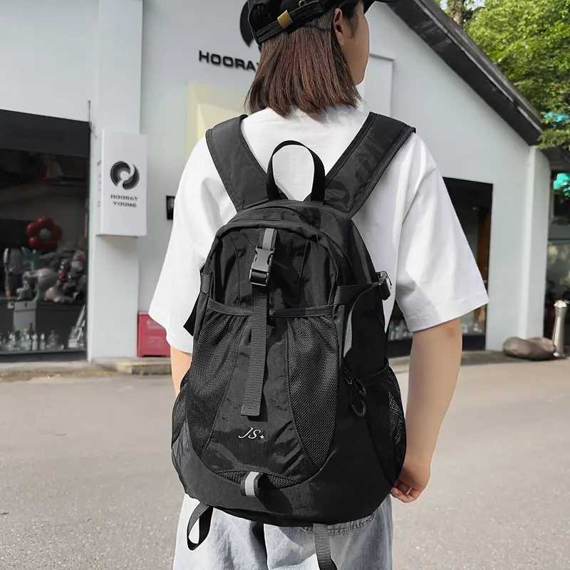 OZUKO Nylon Travel Backpack Unisex Gray/Black-13