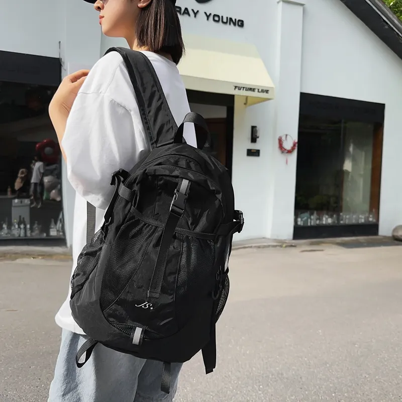 OZUKO Nylon Travel Backpack Unisex Gray/Black-16