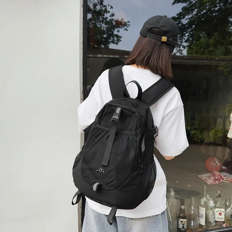 OZUKO Nylon Travel Backpack Unisex Gray/Black-15