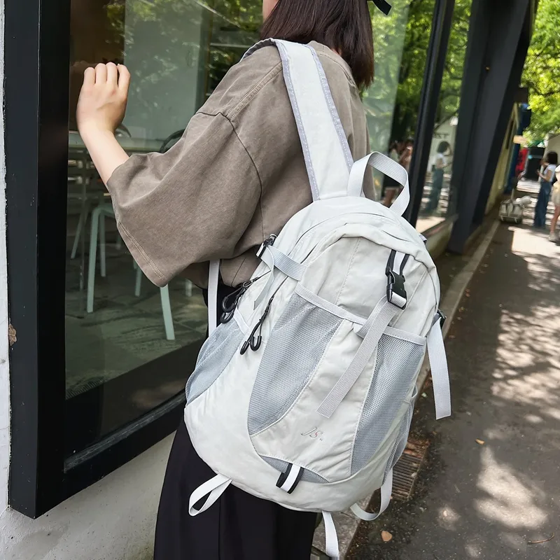 OZUKO Nylon Travel Backpack Unisex Gray/Black-9