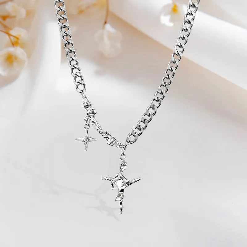 Inkopper Titanium Steel Necklaces Unisex-2