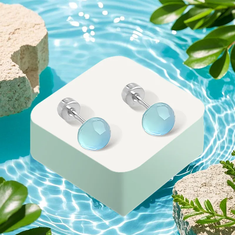 Inkopper Titanium Steel Stud Earrings Women's-2