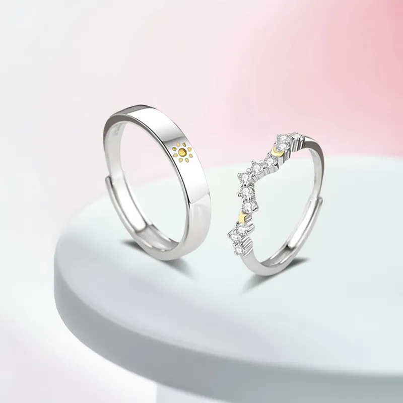 Inkopper 925 Sterling Silver Rings Unisex-4