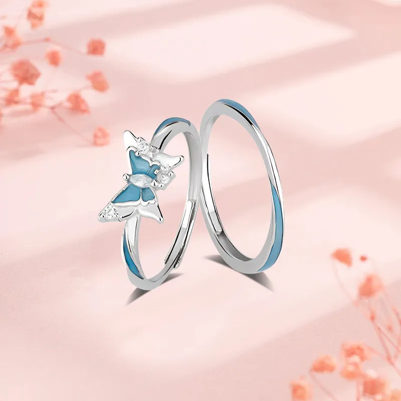 Inkopper 925 Sterling Silver Rings Unisex-3