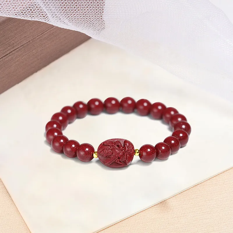 Inkopper Imitation Cinnabar Bracelets Unisex-2