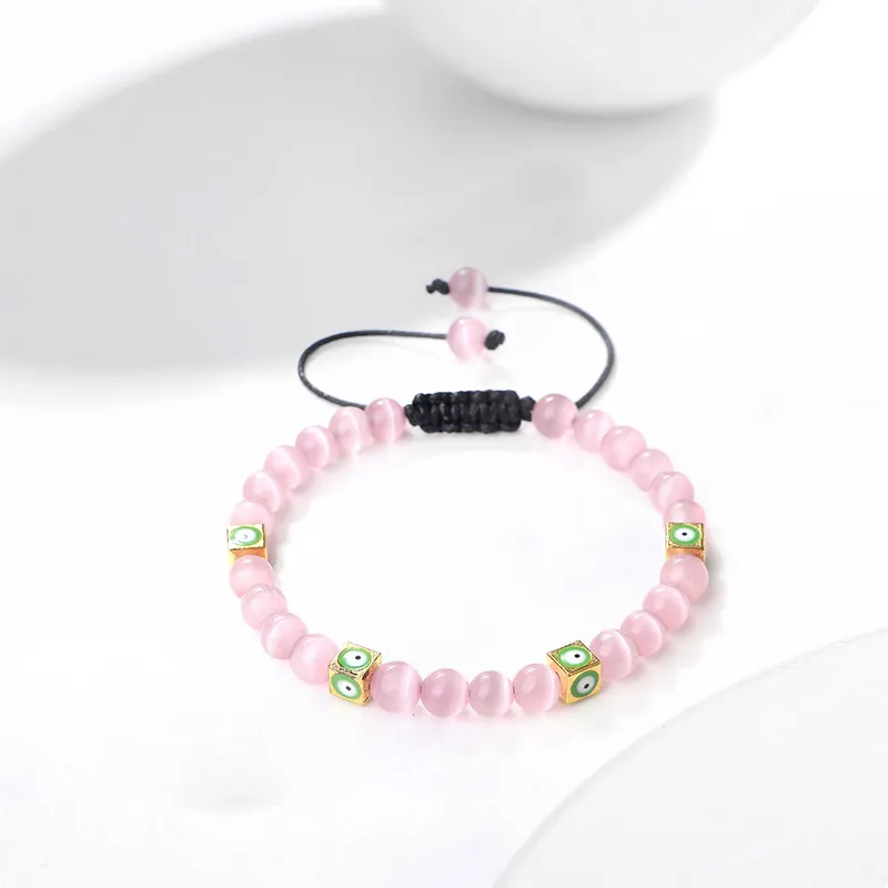 Inkopper Glass Cat Eye Bracelets Unisex-2