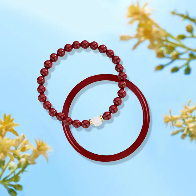 Inkopper Imitation Cinnabar Bracelets Women's-4