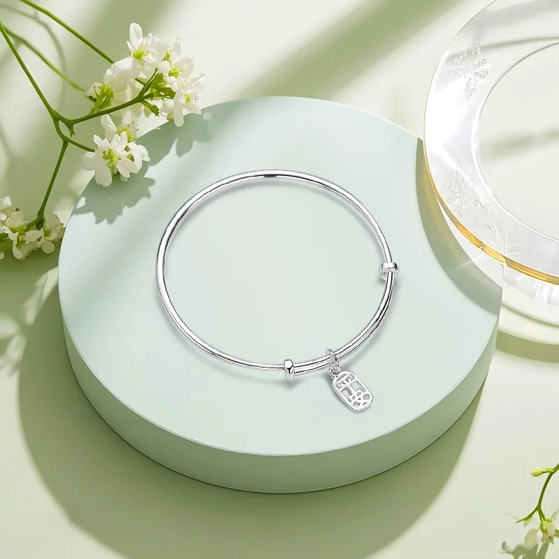 Inkopper Sterling Silver Bangles Women's-3