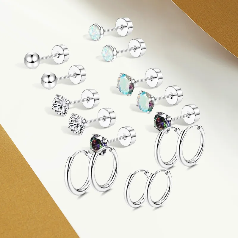 Inkopper Alloy Stud Earrings Unisex-1