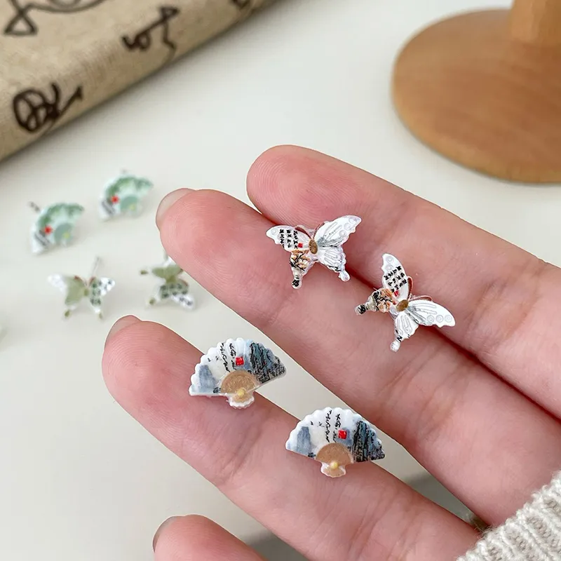 Inkopper Resin Stud Earrings Women's-2