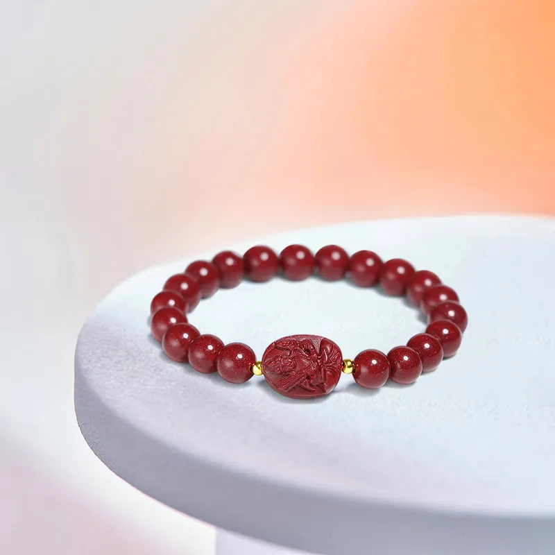 Inkopper Imitation Cinnabar Bracelets Unisex-4