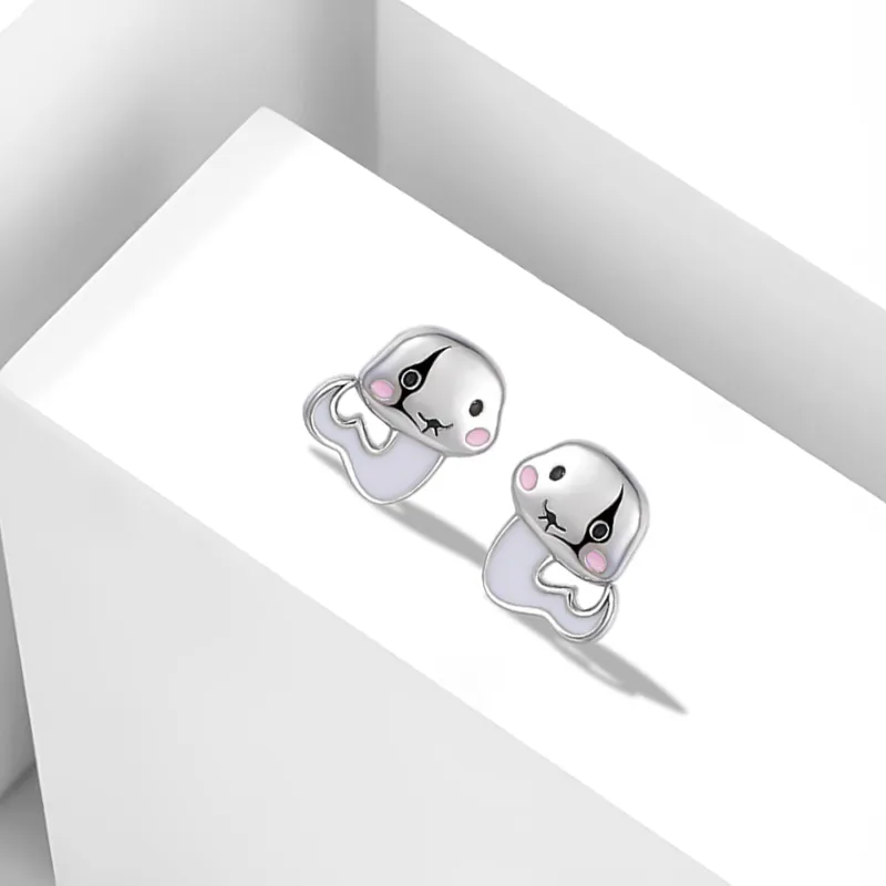 Inkopper 999 Fine Silver Stud Earrings Women's-3