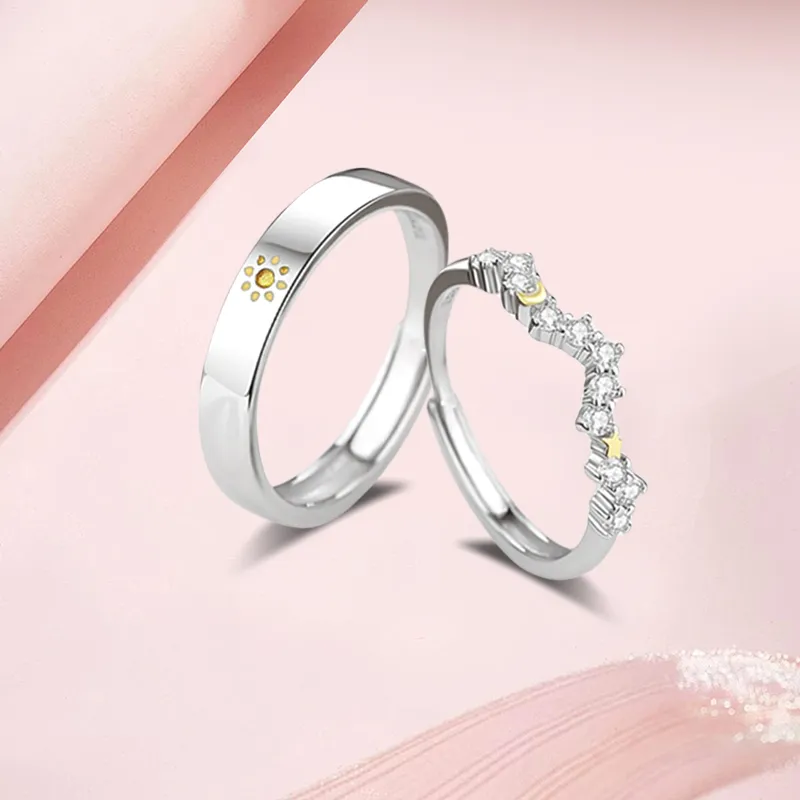 Inkopper 925 Sterling Silver Rings Unisex-3