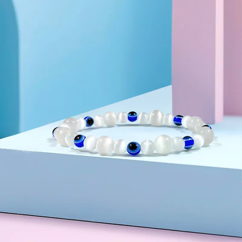 Inkopper Glass Cat Eye Bracelets Women's-2