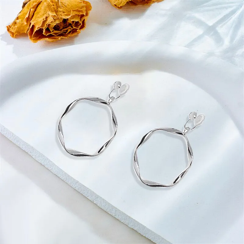 Inkopper Alloy Clip On Earrings Women's-4
