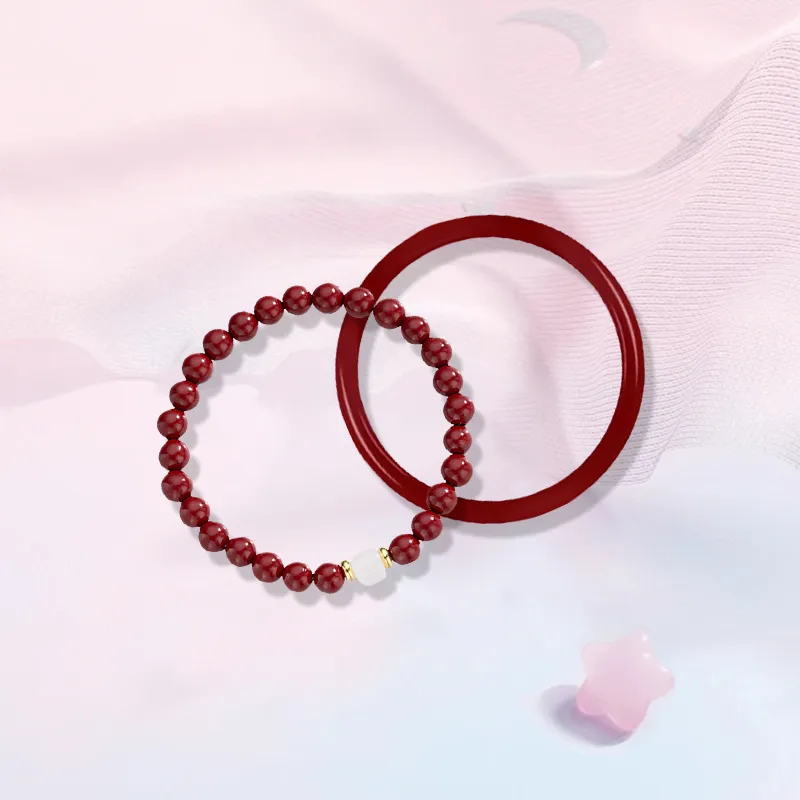 Inkopper Imitation Cinnabar Bracelets Women's-3