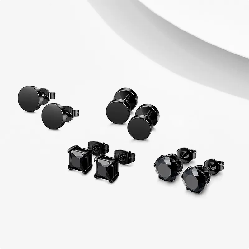 Inkopper Alloy Stud Earrings Unisex-2