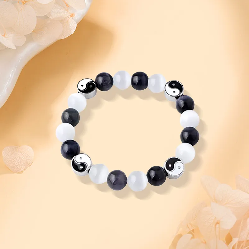 Inkopper Glass Cat Eye Bracelets Unisex-3