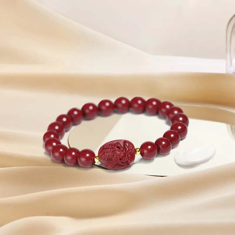 Inkopper Imitation Cinnabar Bracelets Unisex-3