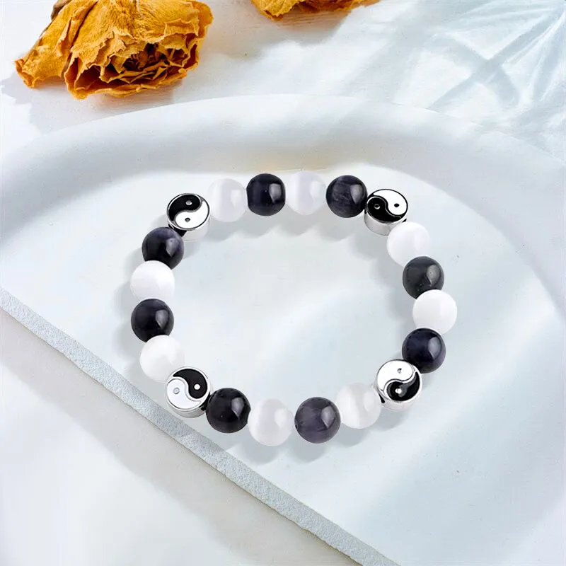 Inkopper Glass Cat Eye Bracelets Unisex-1