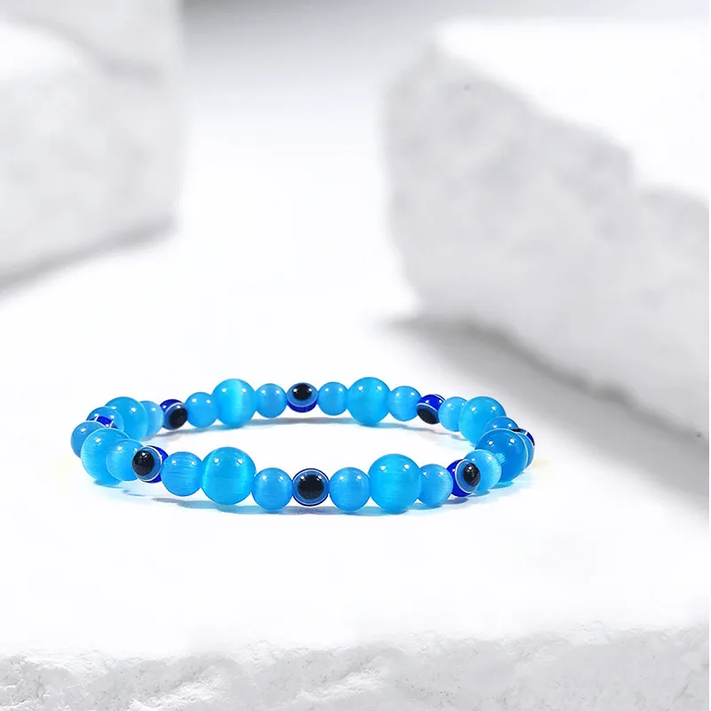 Inkopper Glass Cat Eye Bracelets Women's-5