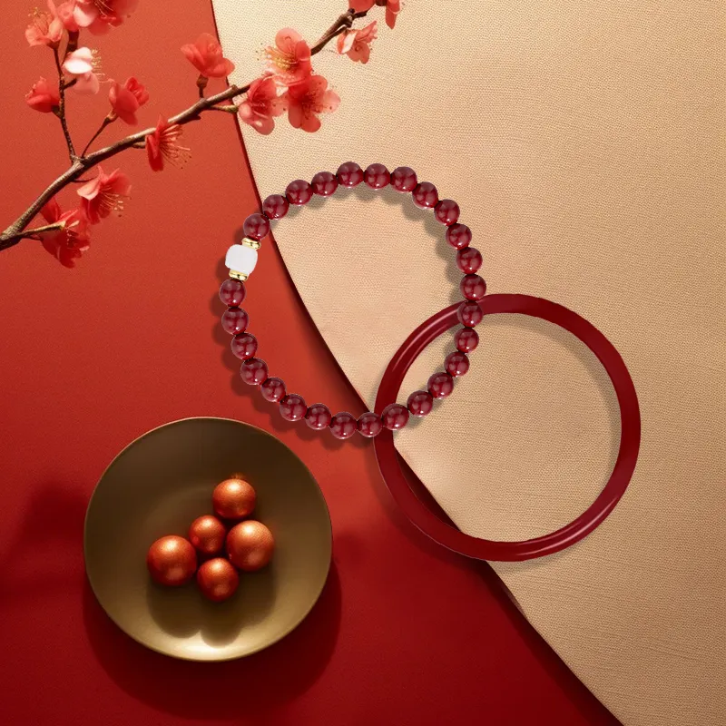 Inkopper Imitation Cinnabar Bracelets Women's-1
