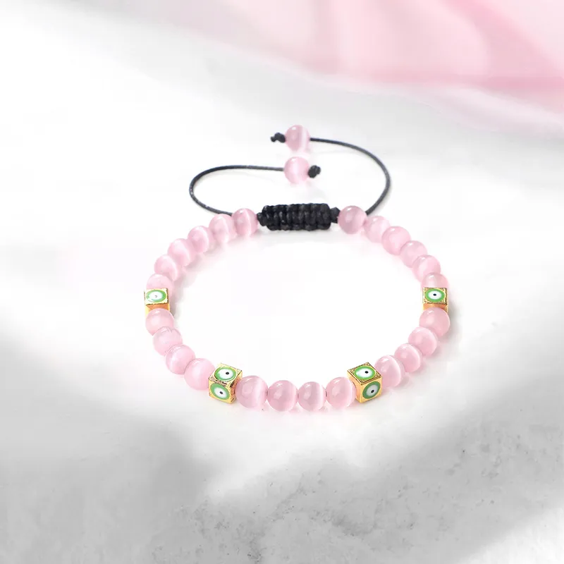 Inkopper Glass Cat Eye Bracelets Unisex-1