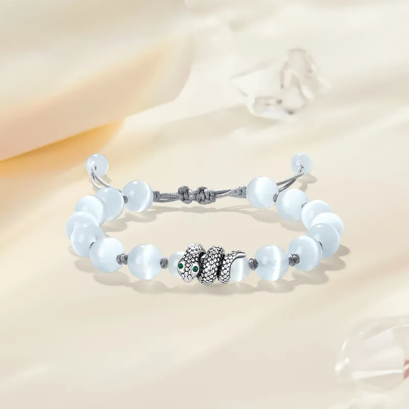 Inkopper Glass Cat Eye Rope Bracelets Unisex-1