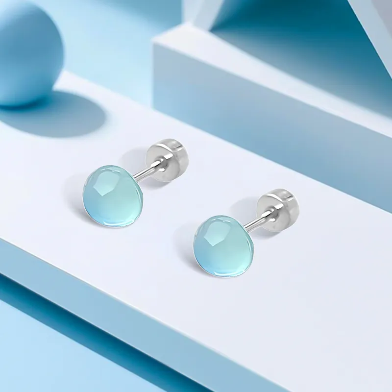 Inkopper Titanium Steel Stud Earrings Women's-3