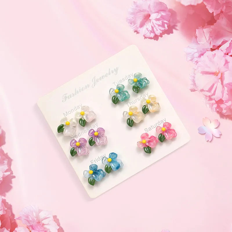 Inkopper Resin Stud Earrings Women's-2