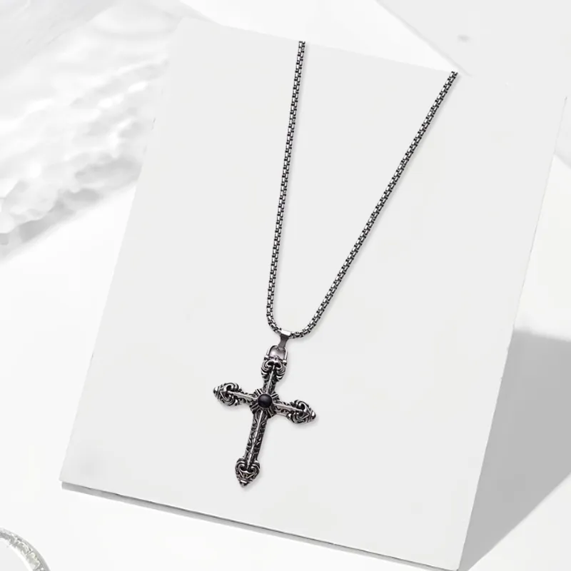Inkopper Titanium Steel Necklaces Unisex-2