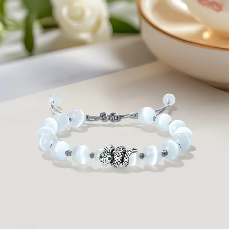 Inkopper Glass Cat Eye Rope Bracelets Unisex-2