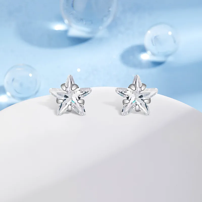 Inkopper 925 Sterling Silver Stud Earrings Women's-2