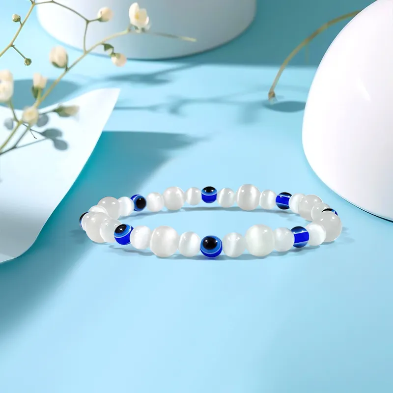 Inkopper Glass Cat Eye Bracelets Women's-3