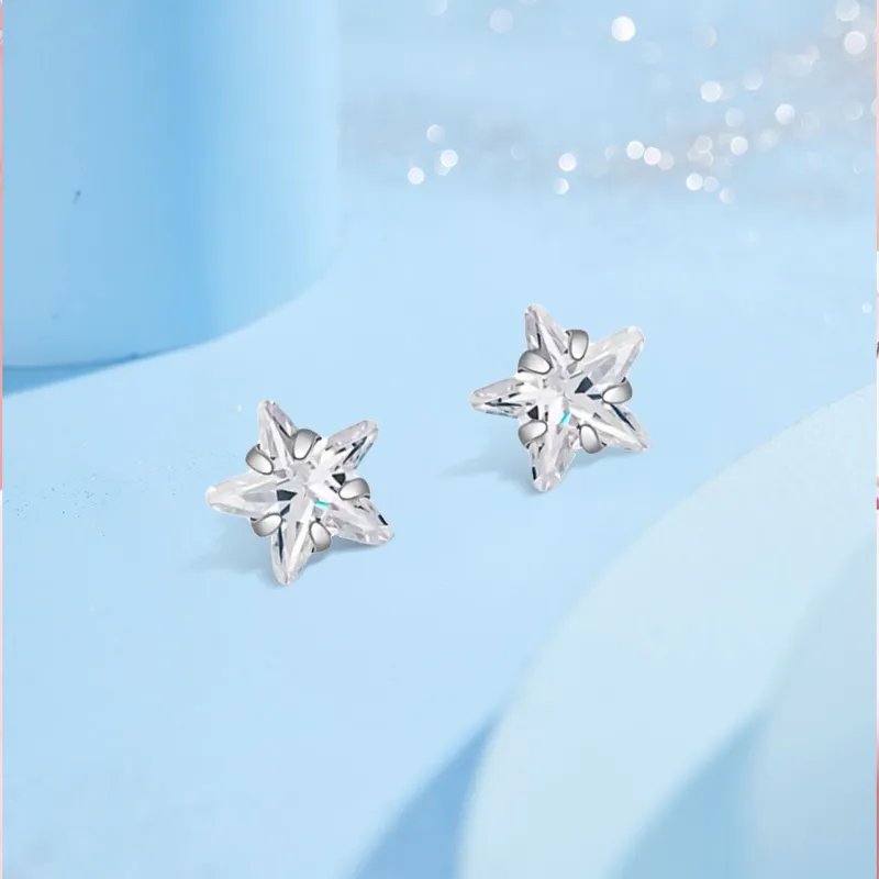 Inkopper 925 Sterling Silver Stud Earrings Women's-3