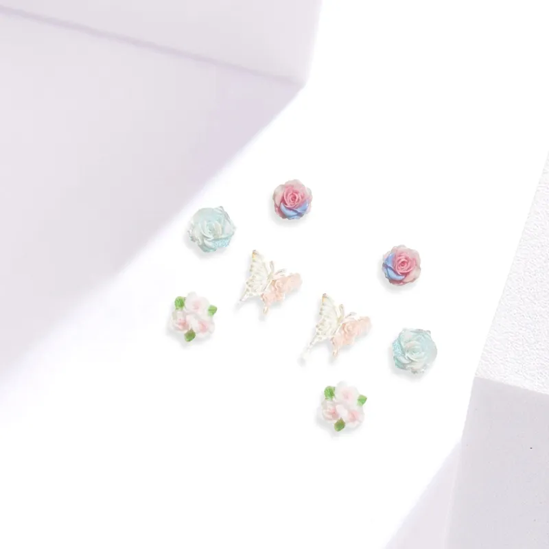 Inkopper 925 Silver Needles Stud Earrings Women's-2