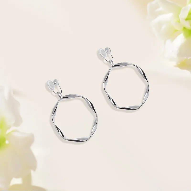 Inkopper Alloy Clip On Earrings Women's-2