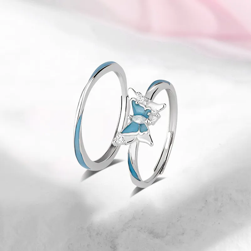 Inkopper 925 Sterling Silver Rings Unisex-5